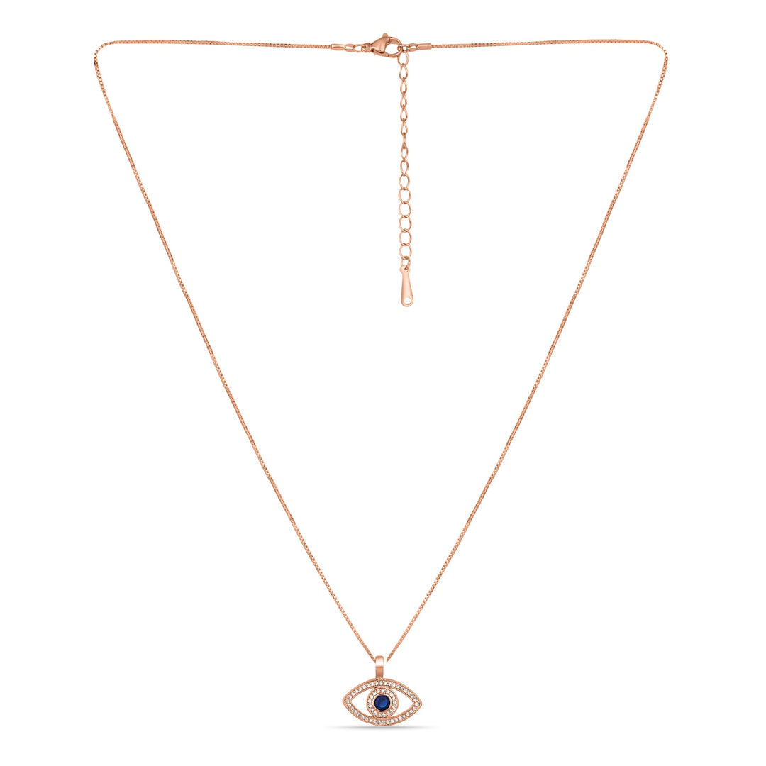 Sapphire Evil Eye Pendant - Fab Couture
