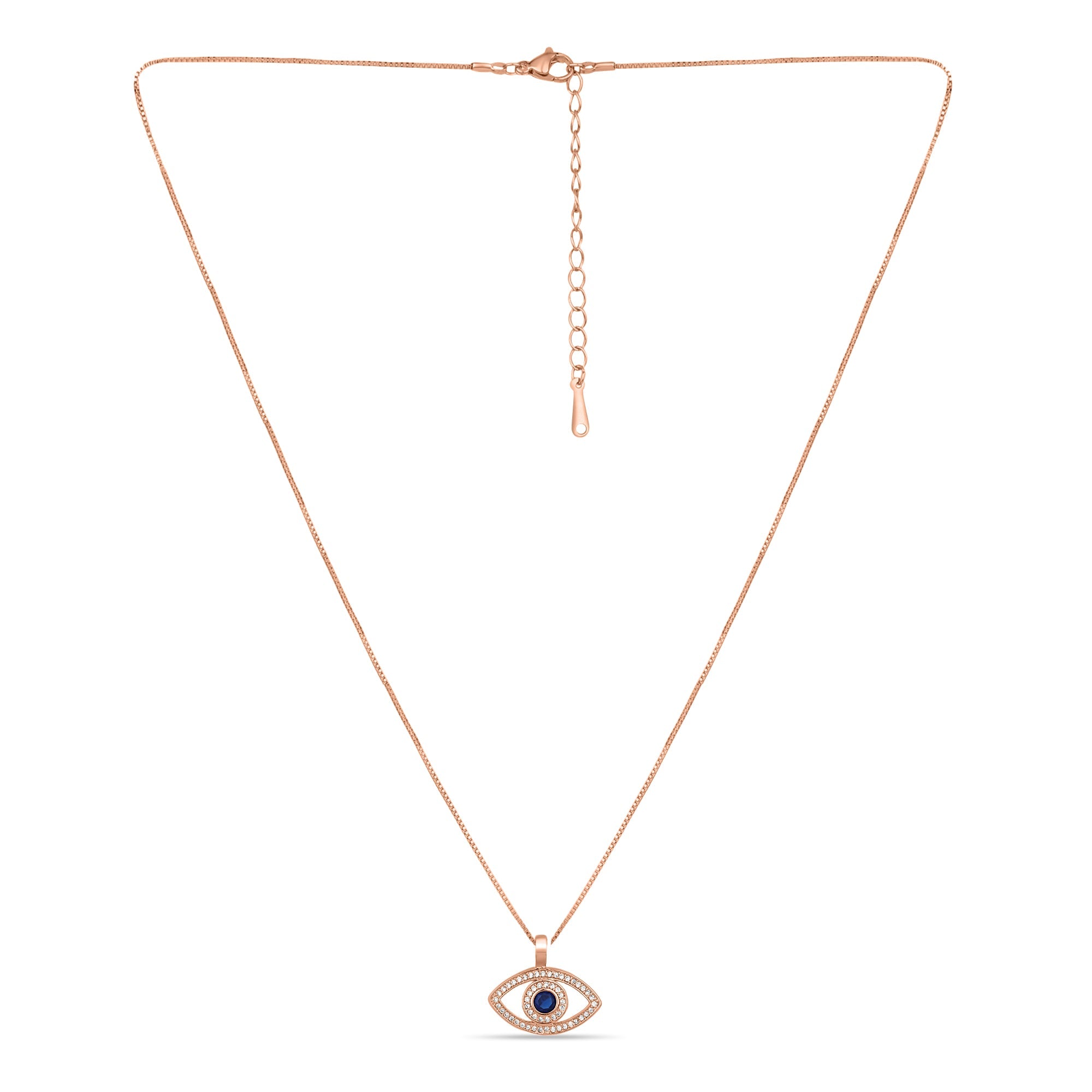 Sapphire Evil Eye Pendant - Fab Couture
