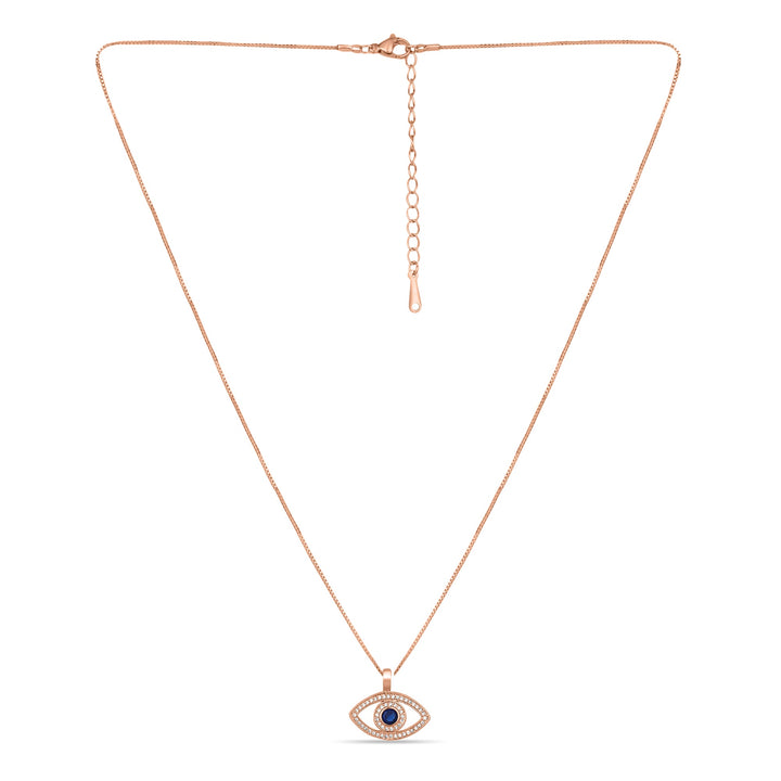 Sapphire Evil Eye Pendant - Fab Couture