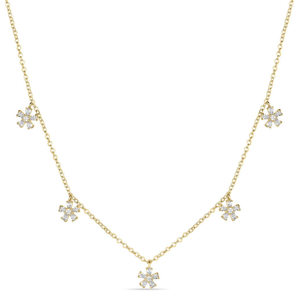 Snowflake Crystal Necklace - Fab Couture