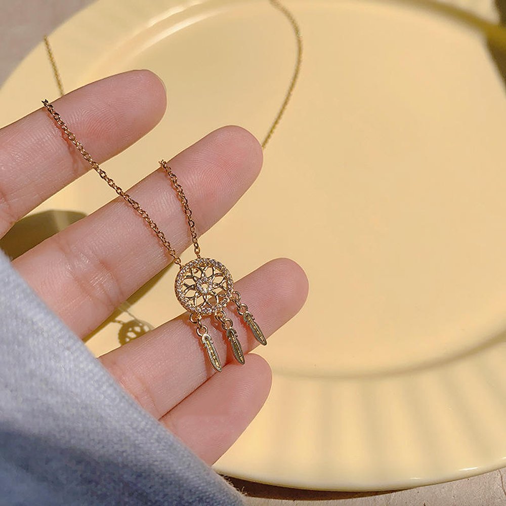 Studded Dreamcatcher Pendant - Fab Couture
