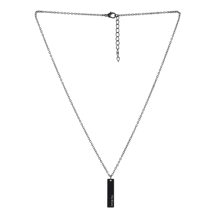 The Charcoal Bar Pendant - Fab Couture
