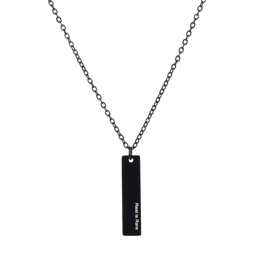 The Charcoal Bar Pendant - Fab Couture